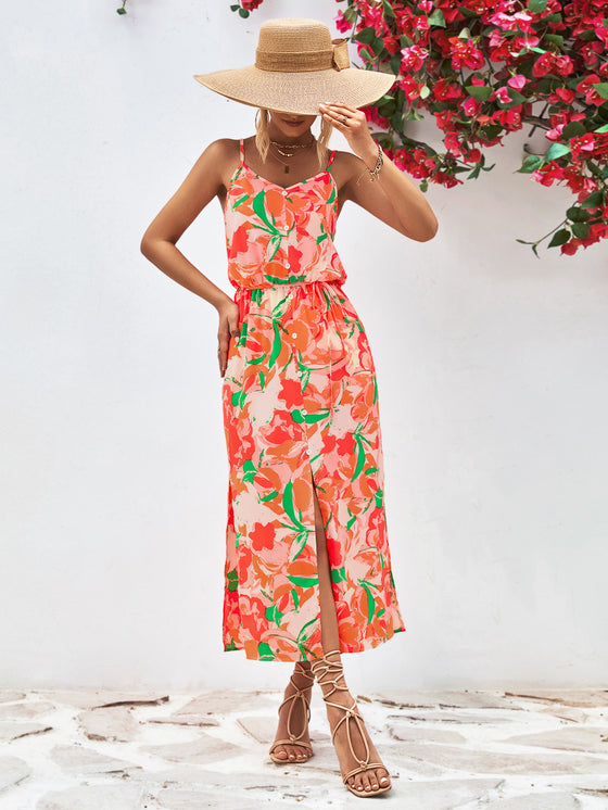 Floral Spaghetti Strap Dress | Printed Floral Dress | Cori Michelle