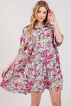 Floral Mini Shirt Dress | Best Women's Shirt | Cori Michelle