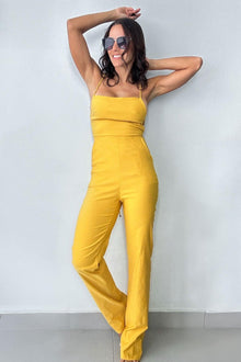  Doreli Group Backless Tied Spaghetti Strap Sleeveless Jumpsuit