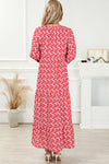 Printed Tie Neck Maxi Dress | Women's Maxi Dress | Cori Michelle