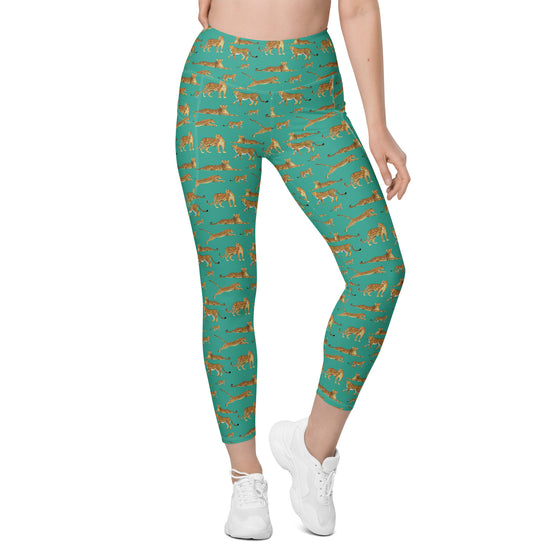 Niagara Green Yoga Leggings With Pocket | Cori Michelle