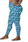 Neon Leaf Print Leggings