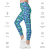 Neon Leaf Print Leggings