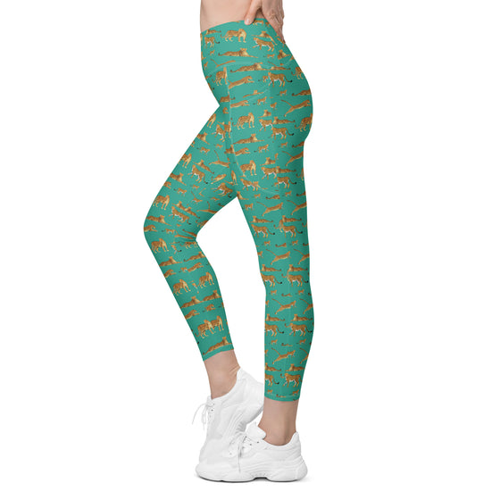 Niagara Green Yoga Leggings With Pocket | Cori Michelle