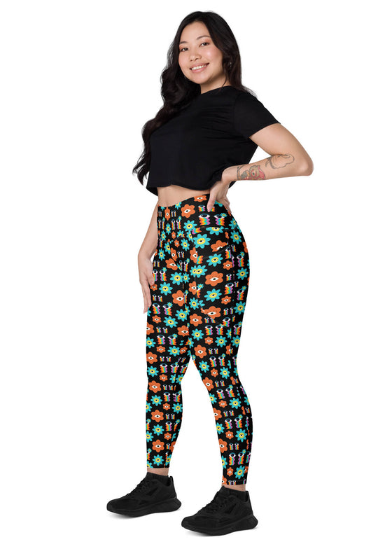 Leggings with pockets - 70's Vibes - Black