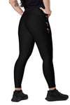 High-Waisted Leggings with Pockets - Solid - The Chillin' Frog - Black