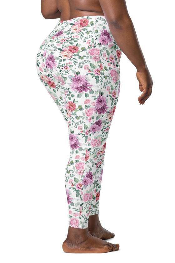 High-Waisted Florals Print Leggings