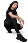 High-Waisted Leggings with Pockets - Solid - The Chillin' Frog - Black