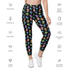 Close-Up Detail of Colorful Mushrooms Print High-Waisted Gym Leggings | Cori Michelle