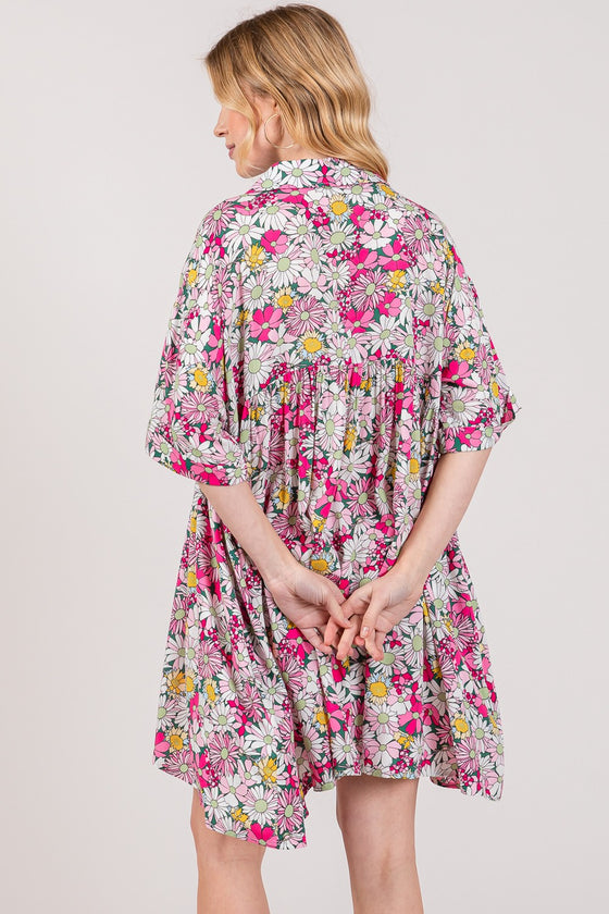 Floral Mini Shirt Dress | Best Women's Shirt | Cori Michelle