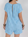 Back view of the romper displaying its simple yet elegant design.