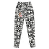 Tiger print high waist leggings shown from back angle. Compression leggings for women with tapered legs and secure waistband for gym sessions.