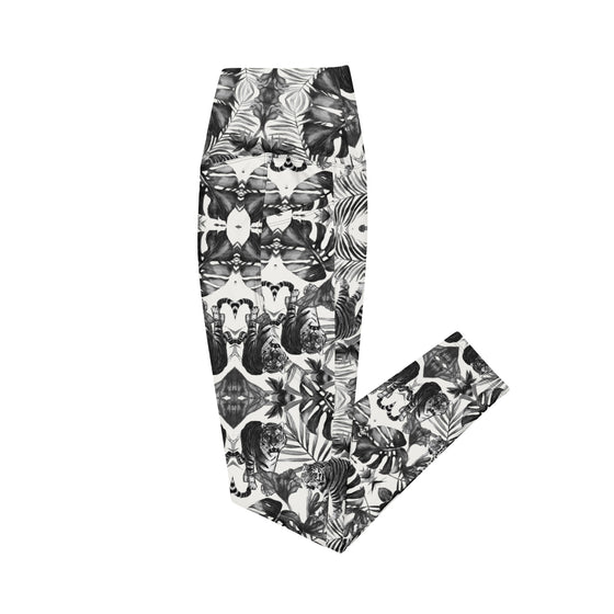 iger print high waisted leggings. Gym leggings with pockets and compression fit for high performance workouts or everyday wear.
