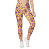 Woman modeling high waist black leggings with pockets, front view. Tapered legs, compression fit, perfect for workouts, running, or casual wear.